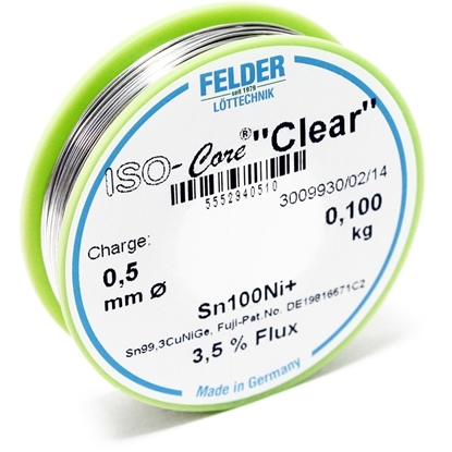 Felder spajkalna žica ISO-Core "Clear" Sn100Ni+Sn99,3CuNiGe 0,5mm 0,1kg