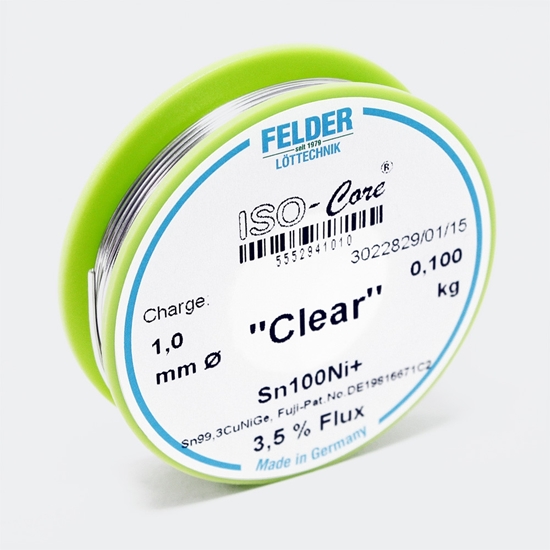 Felder spajkalna žica ISO-Core "Clear" Sn100Ni+Sn99,3CuNiGe 1,0mm 0,1kg