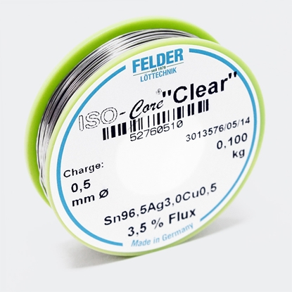 Felder spajkalna žica ISO-Core "Clear"  SAC305 Sn96.5Ag3Cu0.5 0,5mm 0,1kg