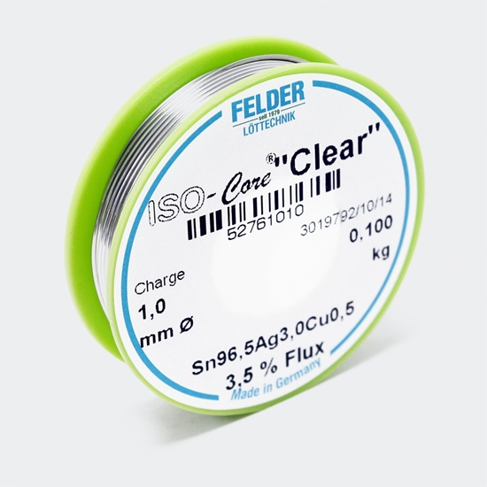 Felder spajkalna žica ISO-Core "Clear"  SAC305 Sn96.5Ag3Cu0.5 1,0mm 0,1kg