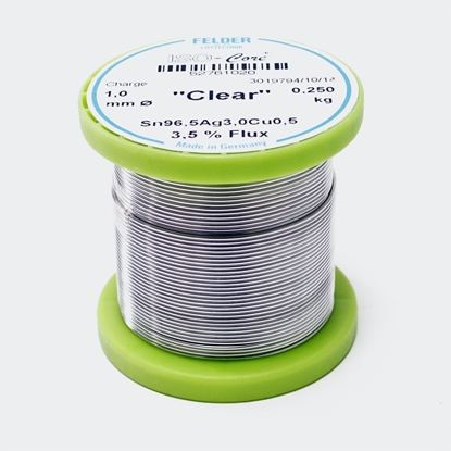 Felder spajkalna žica ISO-Core "Clear"  SAC305 Sn96.5Ag3Cu0.5 1,0mm 0,25kg
